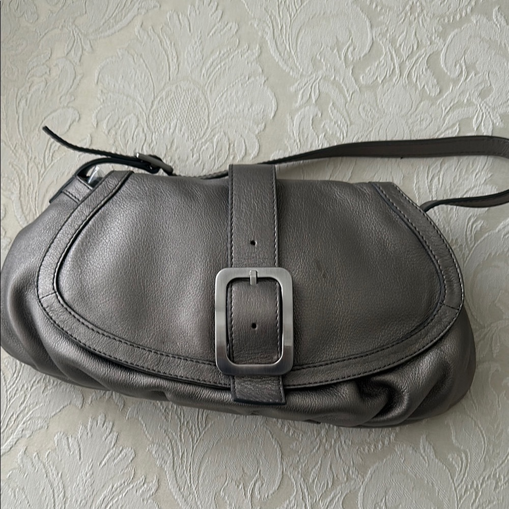 Cole Haan Metallic Gray Shoulder Bag